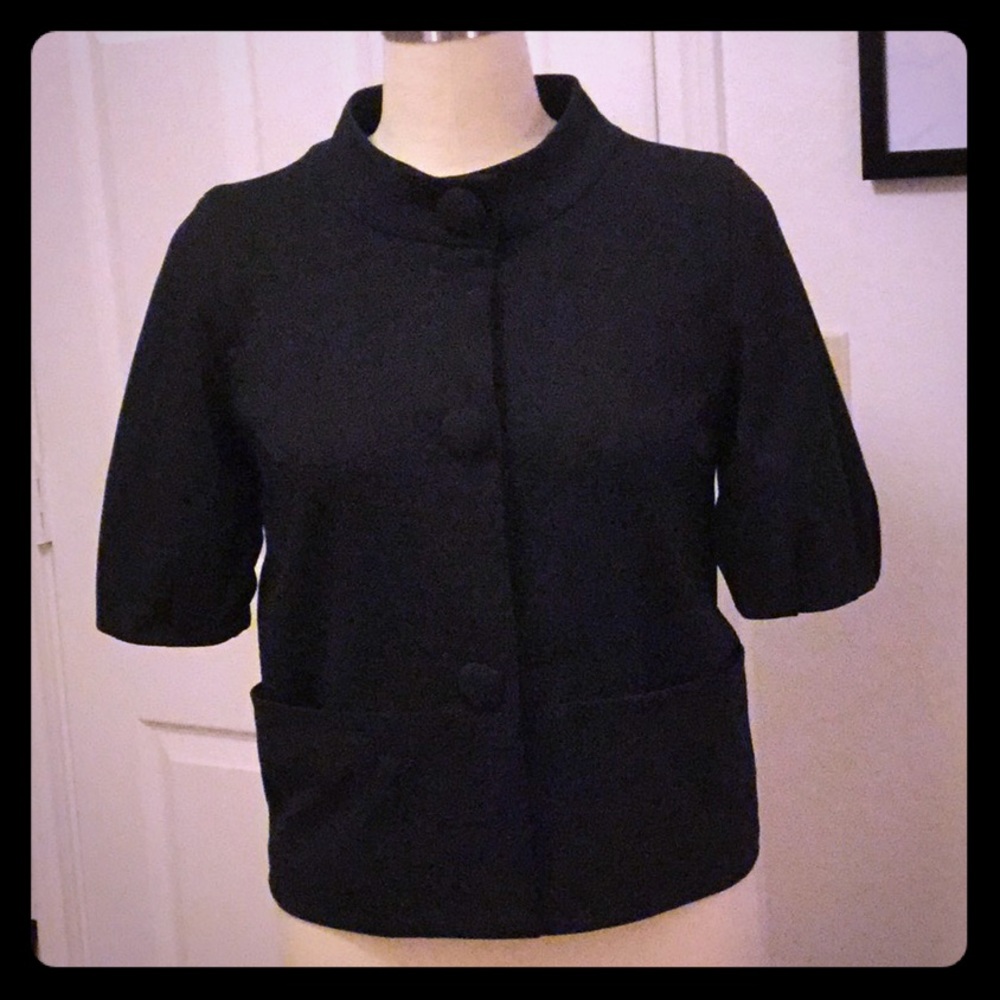 Worthington Short Black Jacket with puffy sleeves